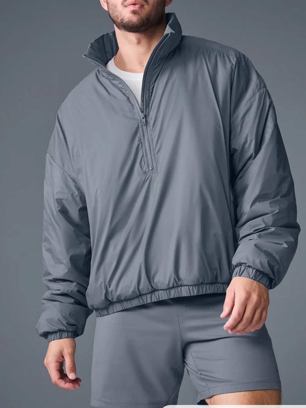 ALO ~ NAVY Men's Latitude Lightweight 1/2 Zip Pullover Jacket XL